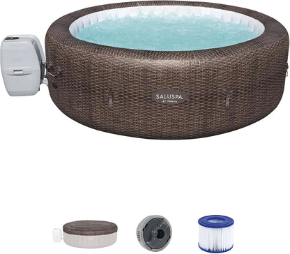 7 Person Round Inflatable Hot Tub With 180 Jets Spa