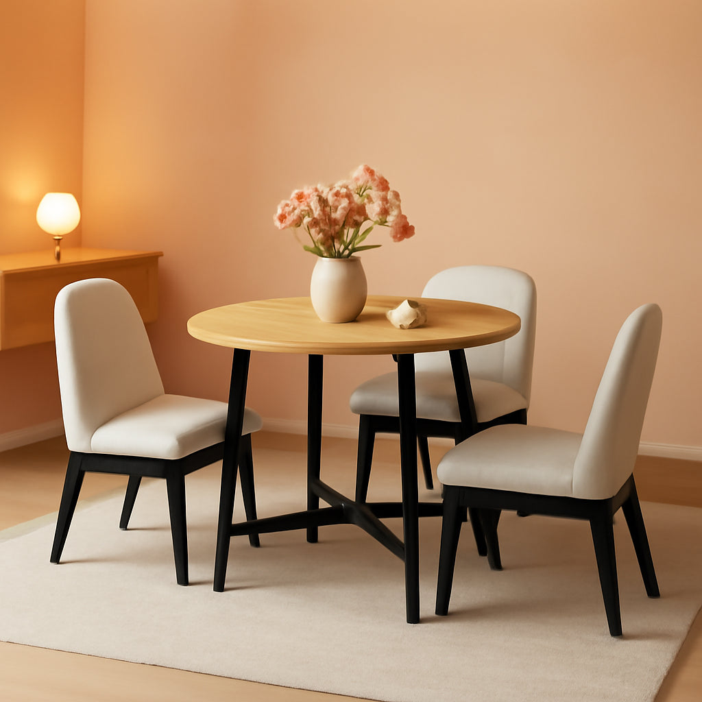 31.5 Inches Circular Space Saving Dining Table Kitchen
