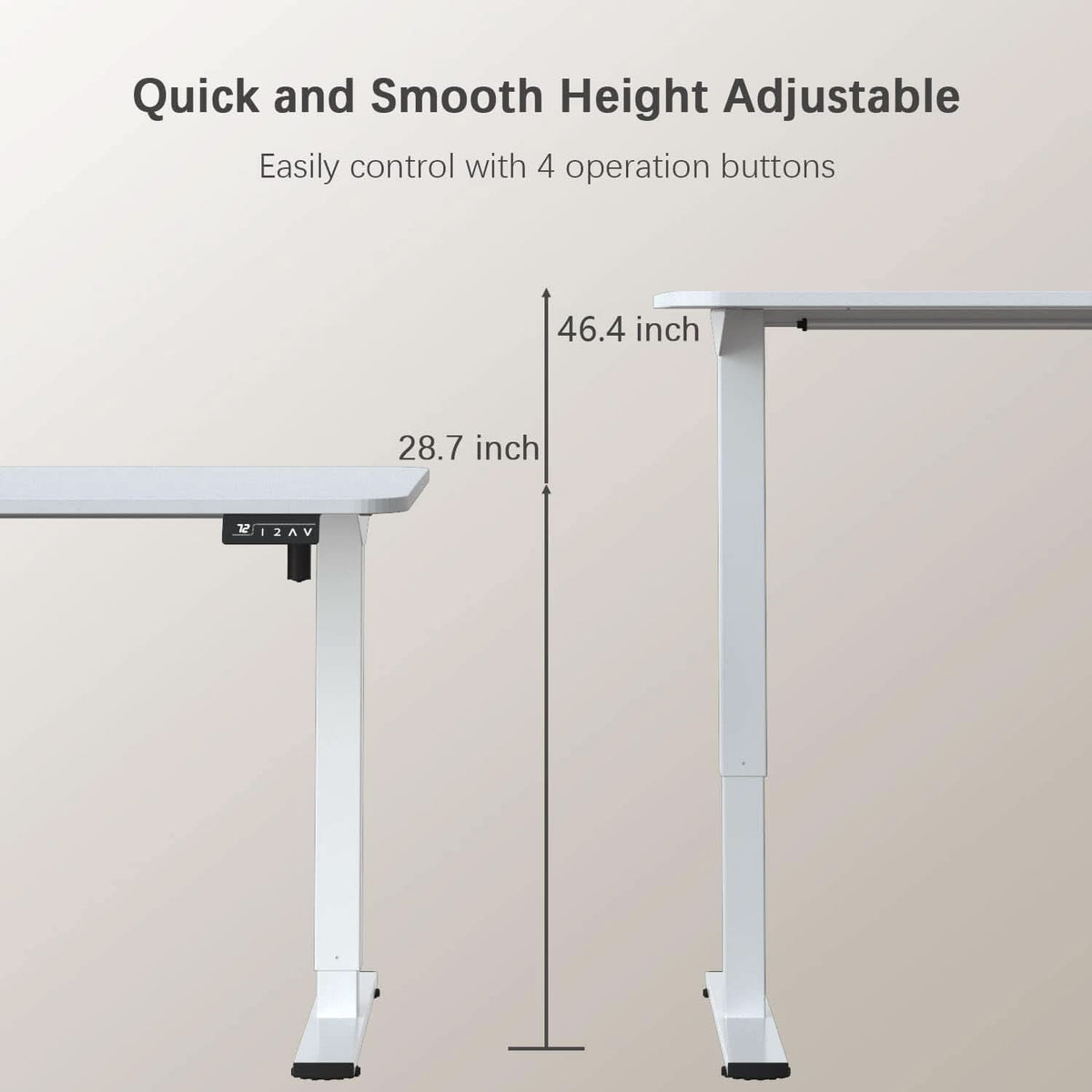 Electric Standing Desk 55x24 Inches Memory Presets-2
