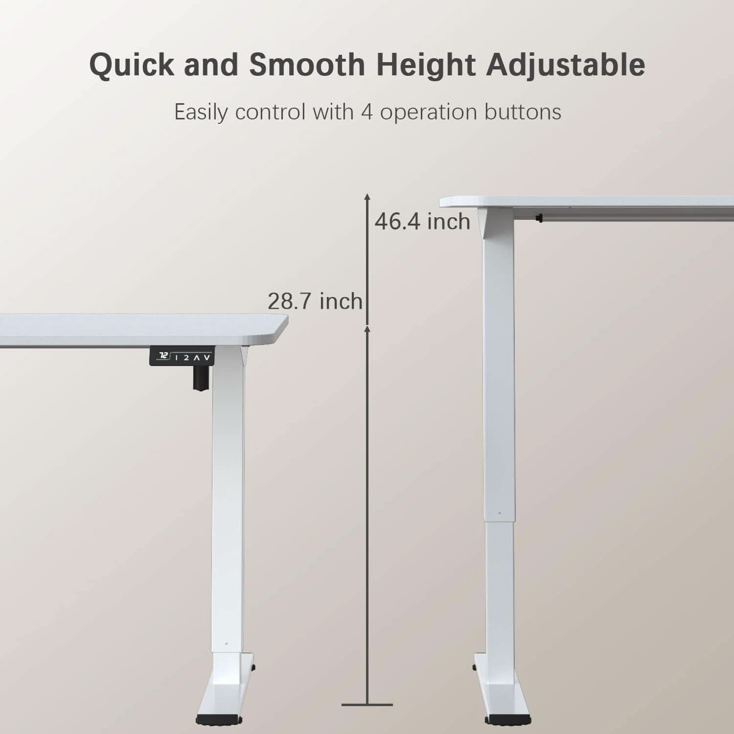 Electric Standing Desk 55x24 Inches Memory Presets-2