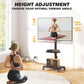 Black Rolling TV Stand With Integrated Storage Shelving