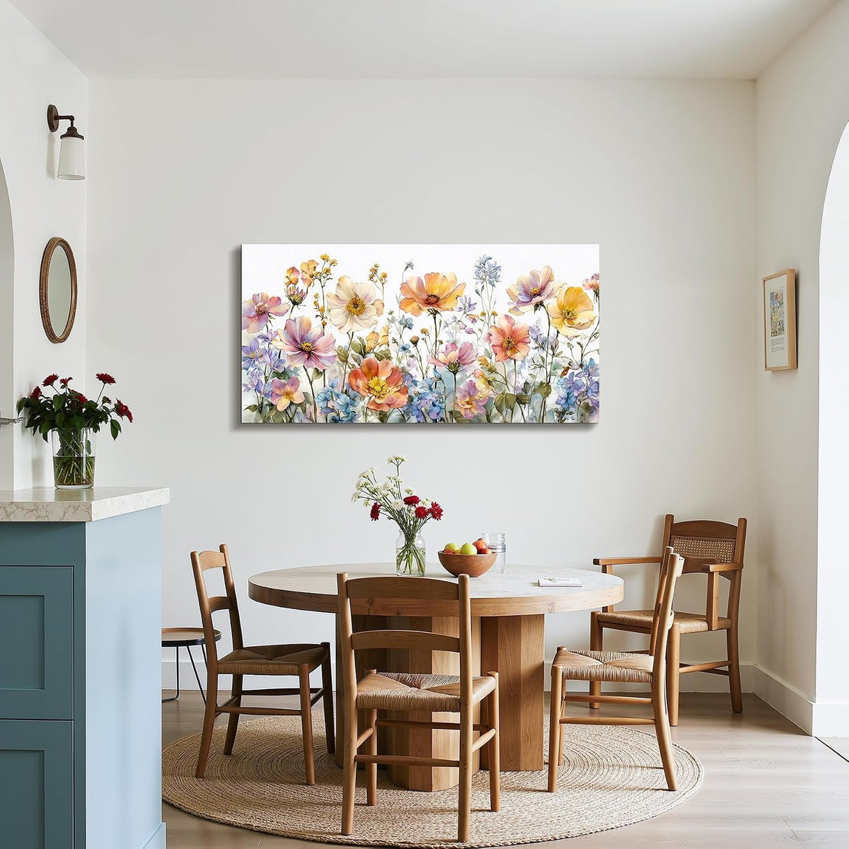 NatureInspired Floral Wall Art Canvas 20x40 Inches