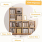 Modularized Cube Organizer Bookcase White Fabric Bins