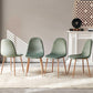 Four Green Velvet Upholstered Dining Chairs Collection