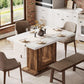 47 Inch Pedestal Dining Table For Small Kitchen Use