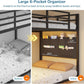 Twin Bunk Bed With Integrated Full Length Storage Drawers Black