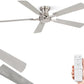 52-Inch Brushed Nickel Flush Mount Ceiling Fan