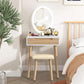 Makeup Vanity Table Compact With Illuminated Mirror