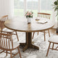 Round Dining Table Forty Seven Inch Dark Walnut Finish
