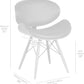 Cassie Dining Chair Black Faux Leather Walnut Wood