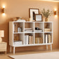 Cloud White Eight Compartment Modular Bookcase System