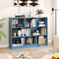 Bright Blue 8 Cube Bookcase Freestanding Multifunctional