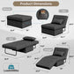4 In 1 Convertible Sleeper Sofa Bed With Ottoman