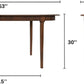 63 Inches Rectangular Solid Farmhouse Dining Table