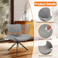 Grey Upholstered 360 Swivel Dining Chairs TwinPack