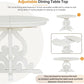 Round Solid Wood Dining Table Set Four-3