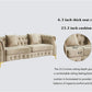 Three Piece Living Room Set Mid Century Sofa Armchair Loveseat Beige With Button Tufting And Nailhead Trim