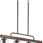 Black Wood Farmhouse 4 Light Pendant Chandelier For Dining