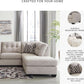 Beige Sleeper Sectional Featuring Chaise Memory Foam