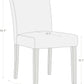 Black Upholstered Armless Dining Chairs With Timber
