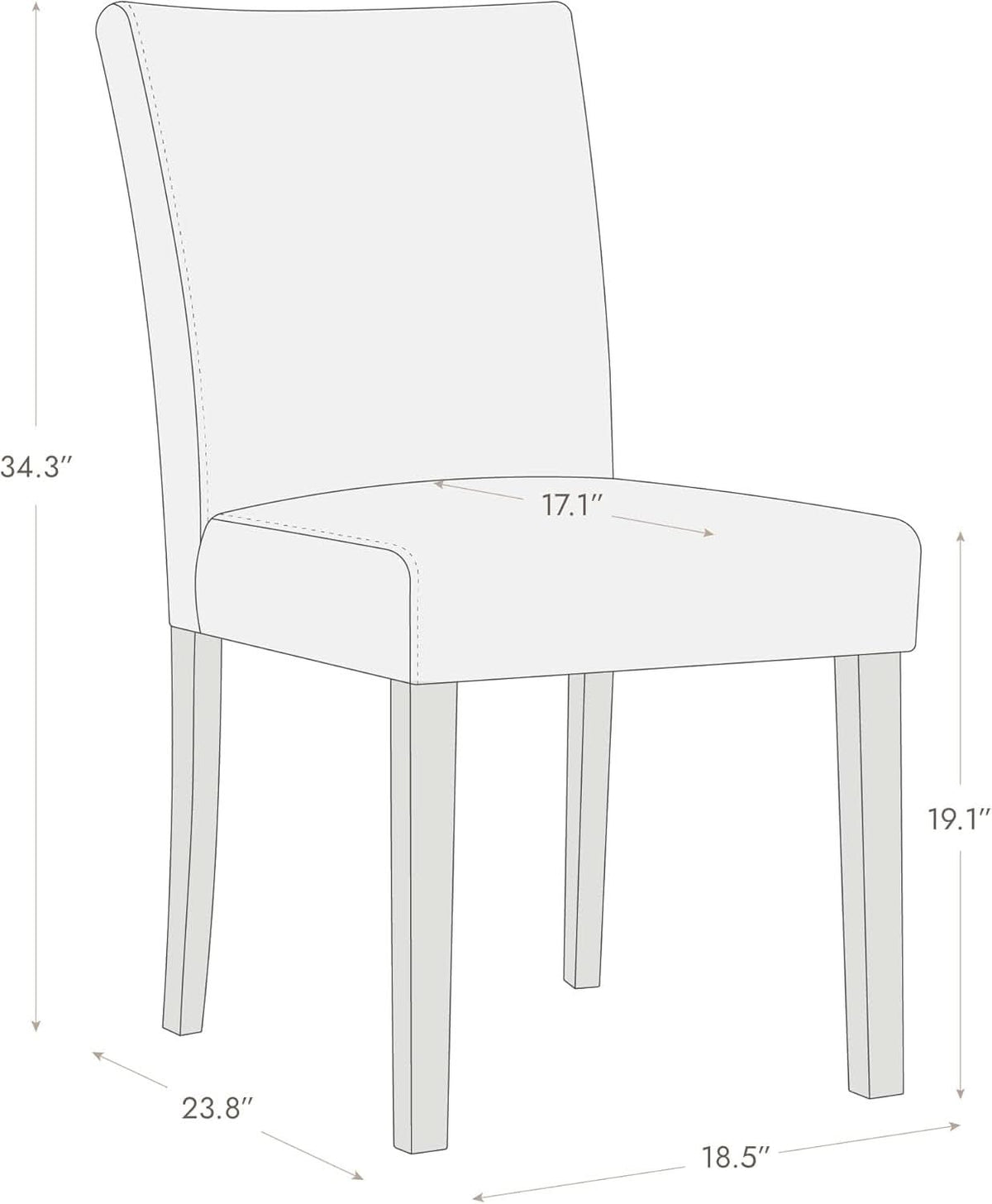 Black Upholstered Armless Dining Chairs With Timber