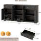 Contemporary Arched Black Sideboard With Drawer Storage