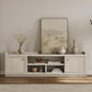 67 Inch TV Stand Grey White Oak Entertainment Center