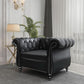 3 Piece Living Room Sectional Sofa Set Black Modern-4