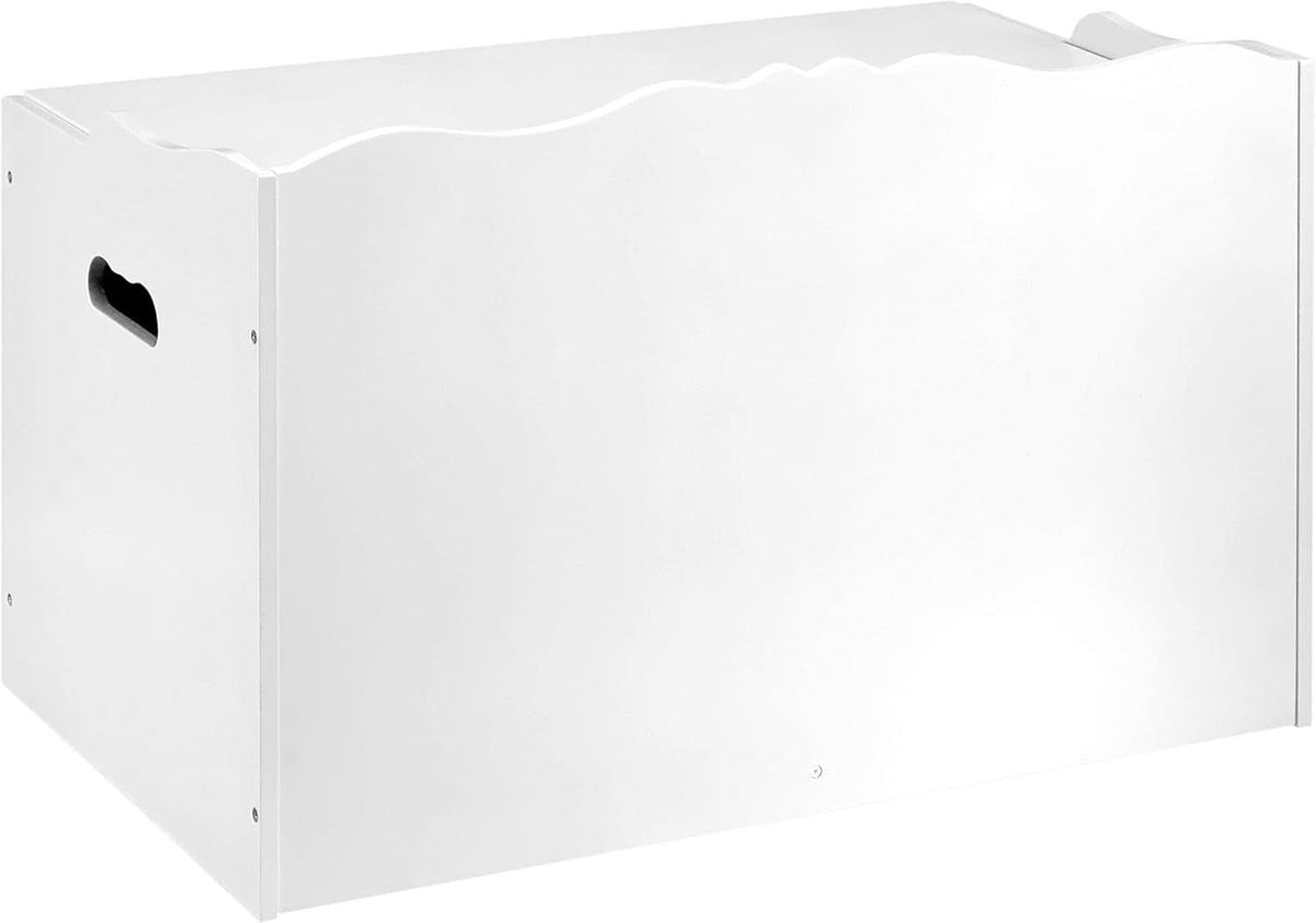 Wooden Toy Box Chest White 30x18x19 StorageSolution