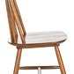 Walnut Brown Spindle Back Farmhouse Dining Chair Set
