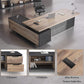 Spacious Executive Desk With Ample Storage Drawers