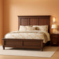 Solid Pine King Platform Bed Frame 65.2In Headboard