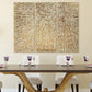 Goldleaf Textured Hand Painted Canvas Art Triptych