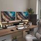 Dual Monitor Stand Riser Wood And Steel For Two Monitors-4