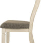 20 Inch Upholstered Dining Chair Antique White Set Of 2