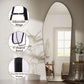 67x24 Oversized Diamond Floor Mirror Black Aluminum