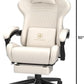 Ivory Bluetooth Speaker Gaming Chair With Footrest