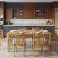 Solid Oak Rectangular Dining Table Contemporary Farmhouse
