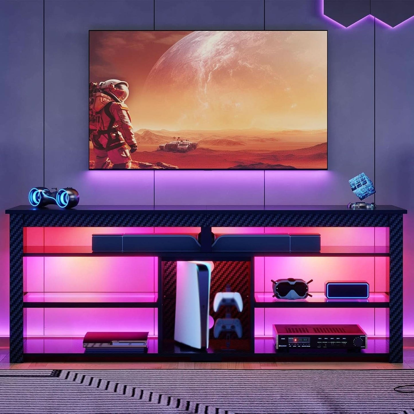 70 Inch Entertainment Center With RGB Illumination