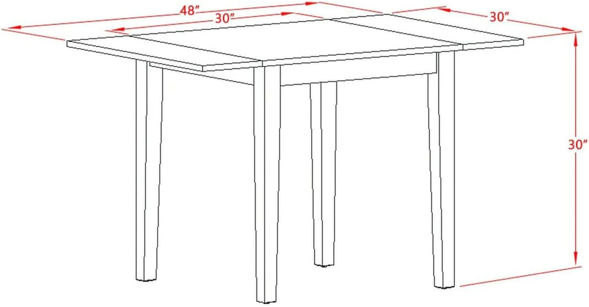 Norden Oak Extendable Dining Table 30X48 Rectangle