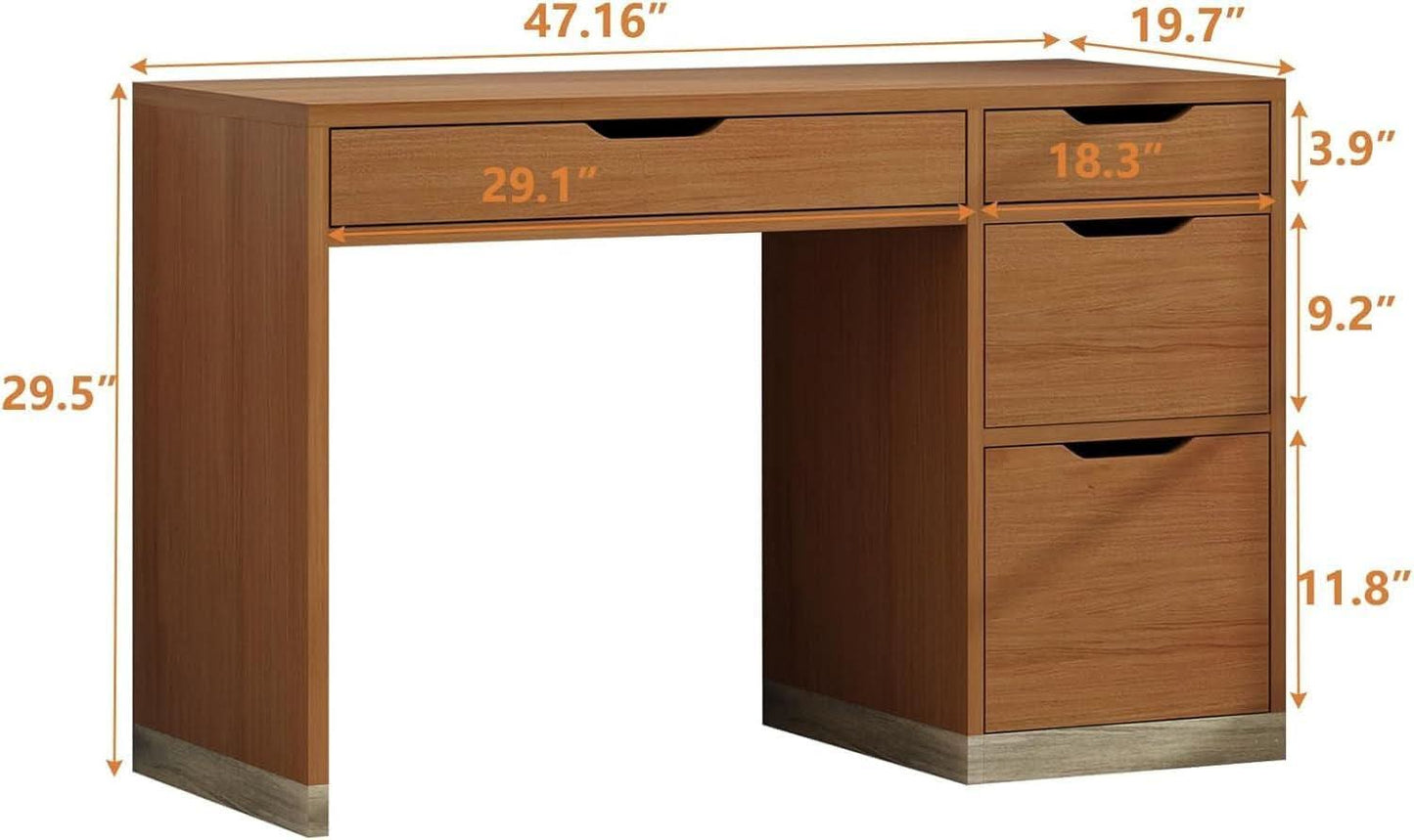 Espresso Forty Eight Inch Desk For Small Home Office