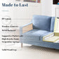 80 Inches Brilliant SkyBlue Chenille Sofa Reinforced-3