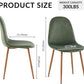 Four Green Velvet Upholstered Dining Chairs Collection