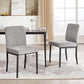 Fabric Upholstered Parsons Dining Chairs Metal Legs