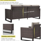 Seven Piece Outdoor Wicker Patio Furniture Set With Swivel Rockers