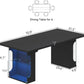 Black Dining Table Storage Integrated LED Lighting-1