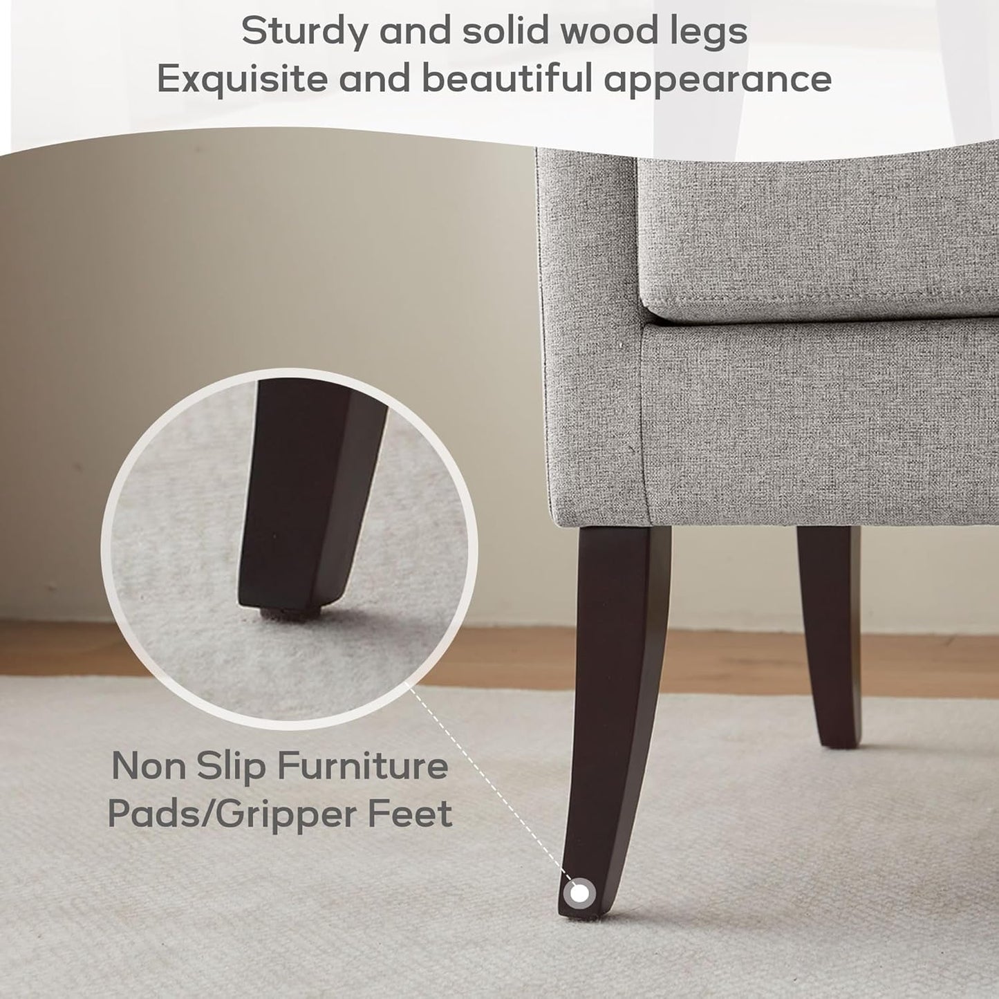 Grey Armchair HighBack Commercial Grade For Living Room