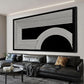 Monochrome Contemporary Canvas Wall Art 24x48 Inches