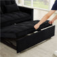 Velvet Sofa Bed With Adjustable Sleeper For Small Spaces