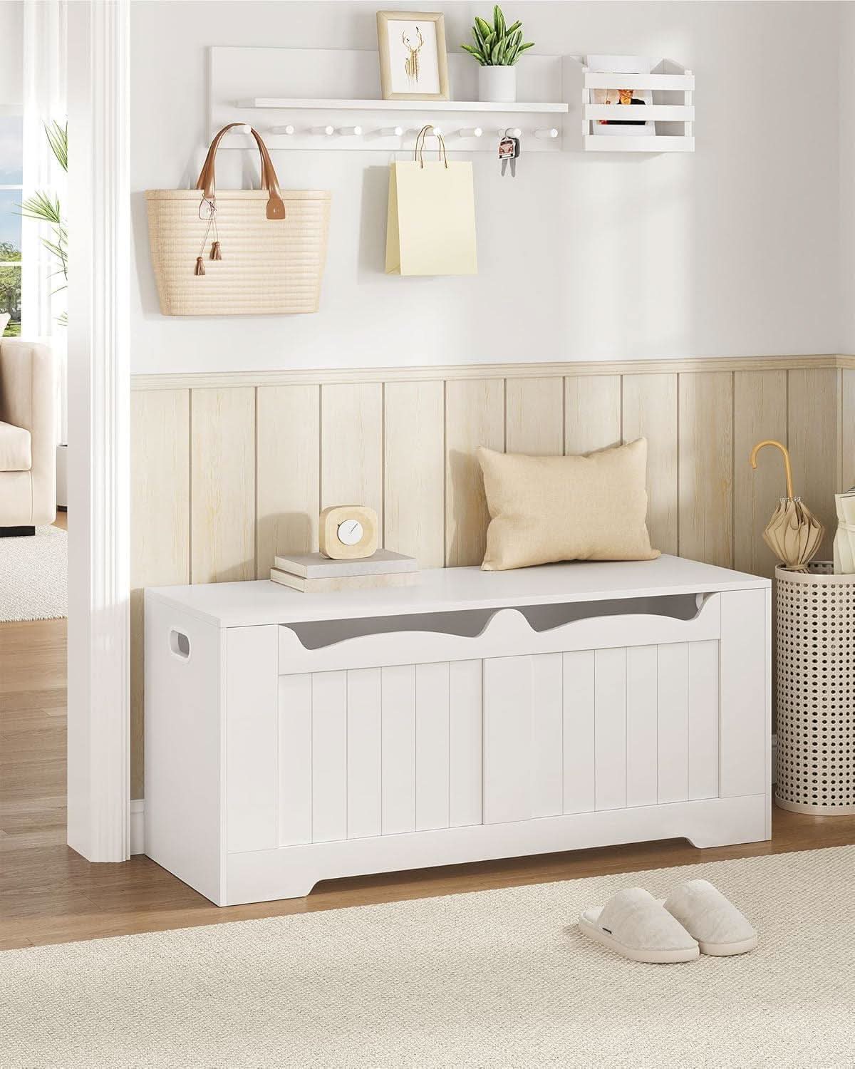 43.3 Inch Lift Top Storage Chest Solid Wood Construction